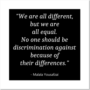 Quote About Zero Discrimination Day Posters and Art